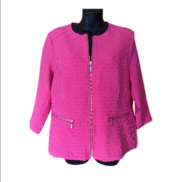 TAN JAY PETITE JACKET SIZE 10P - BLAZER - PINK - BRAND NEW - TEXTURED MATERIAL - Picture 3 of 11